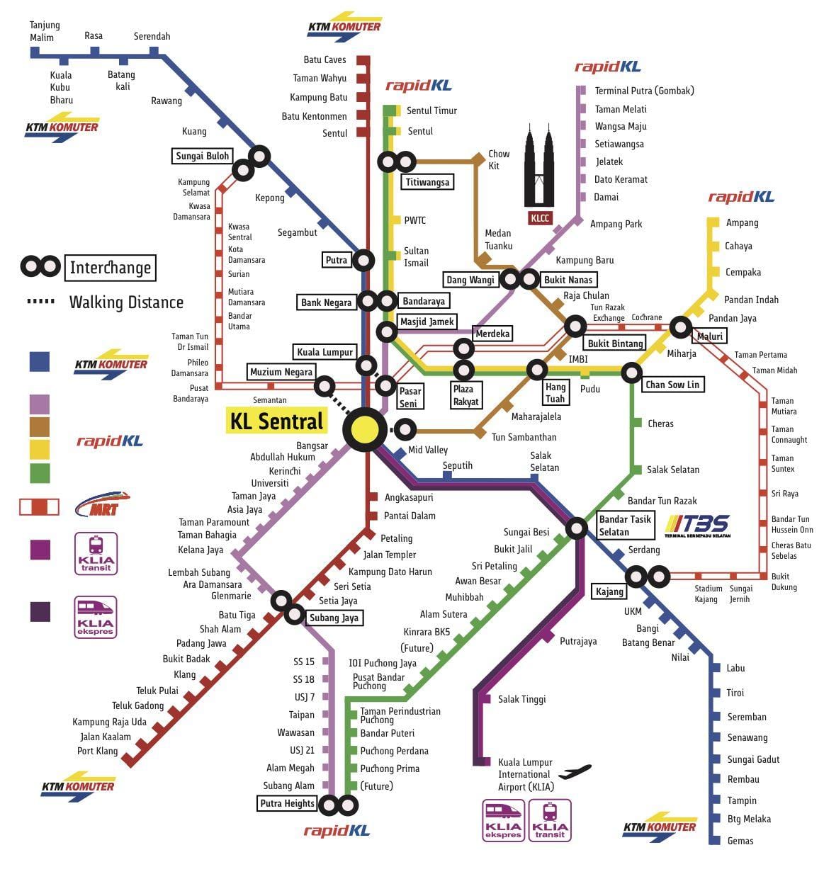 kuala lumpur transportit hartë