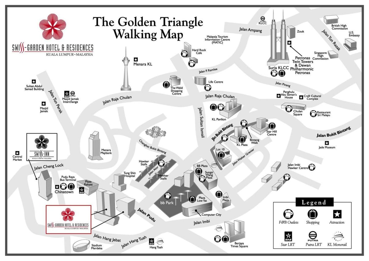 golden triangle kuala lumpur hartë