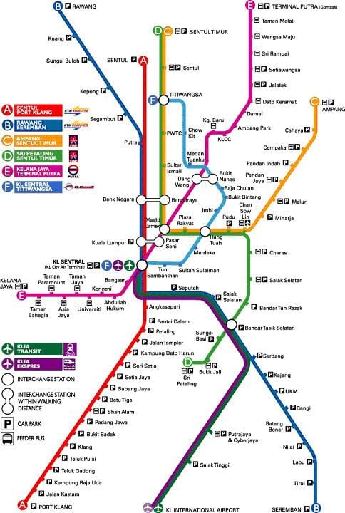 klia express rrugë hartë
