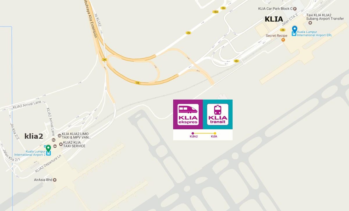 klia transit rrugë hartë