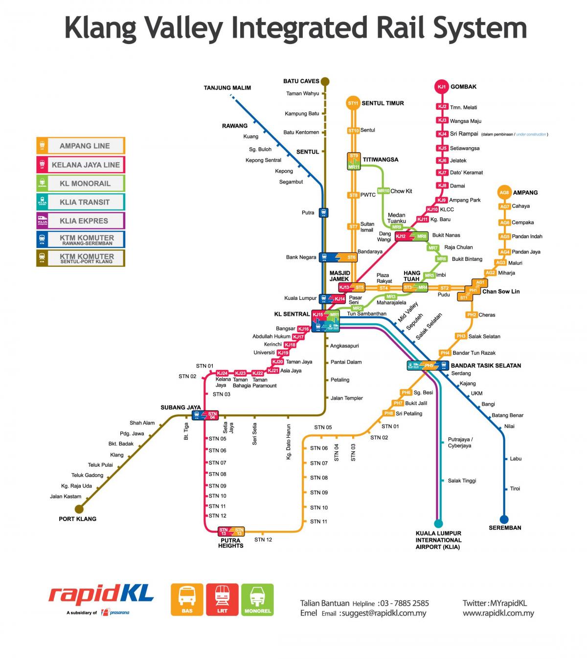 malajzi transportit hartë