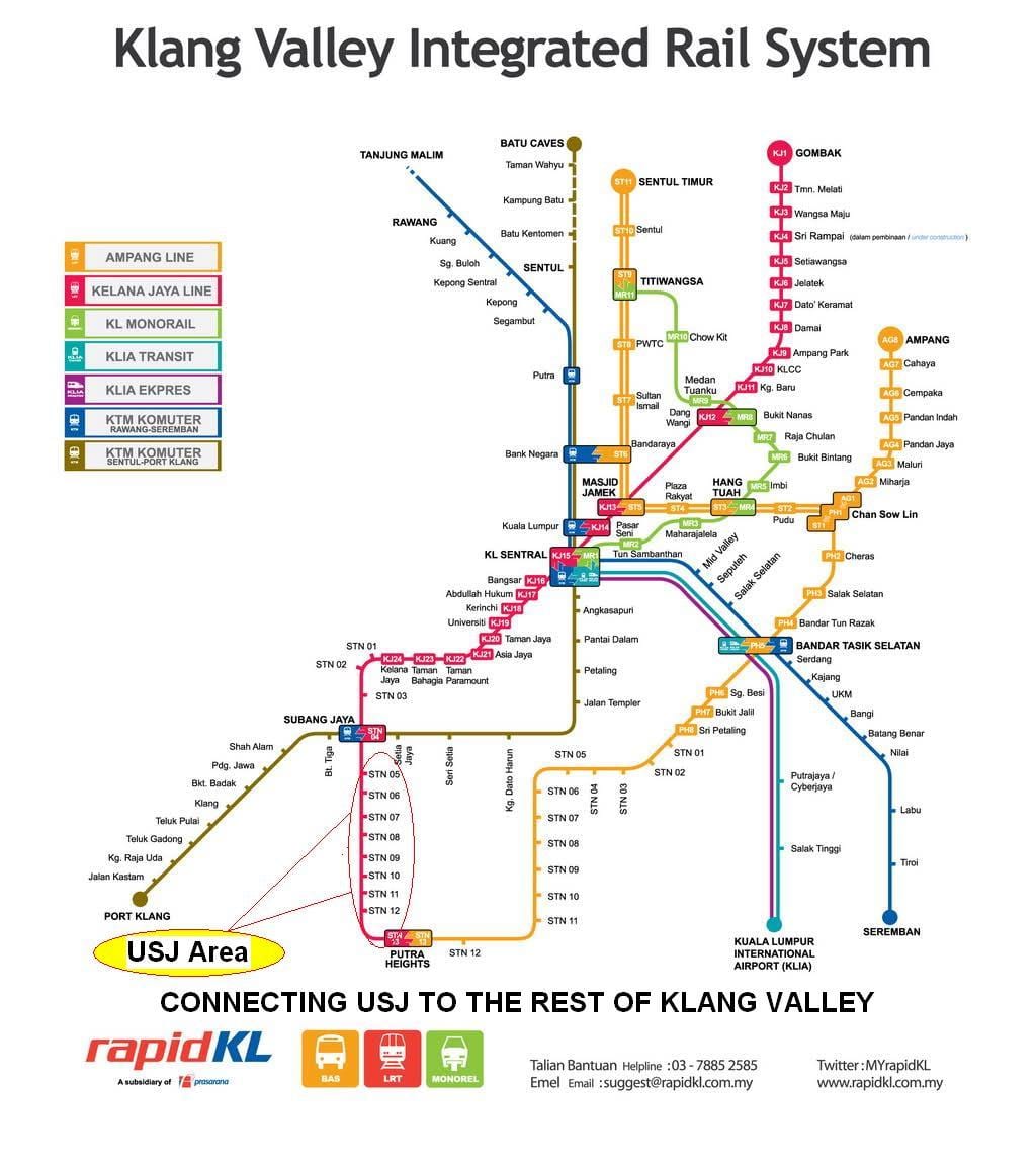 subang jaya lrt rrugë hartë