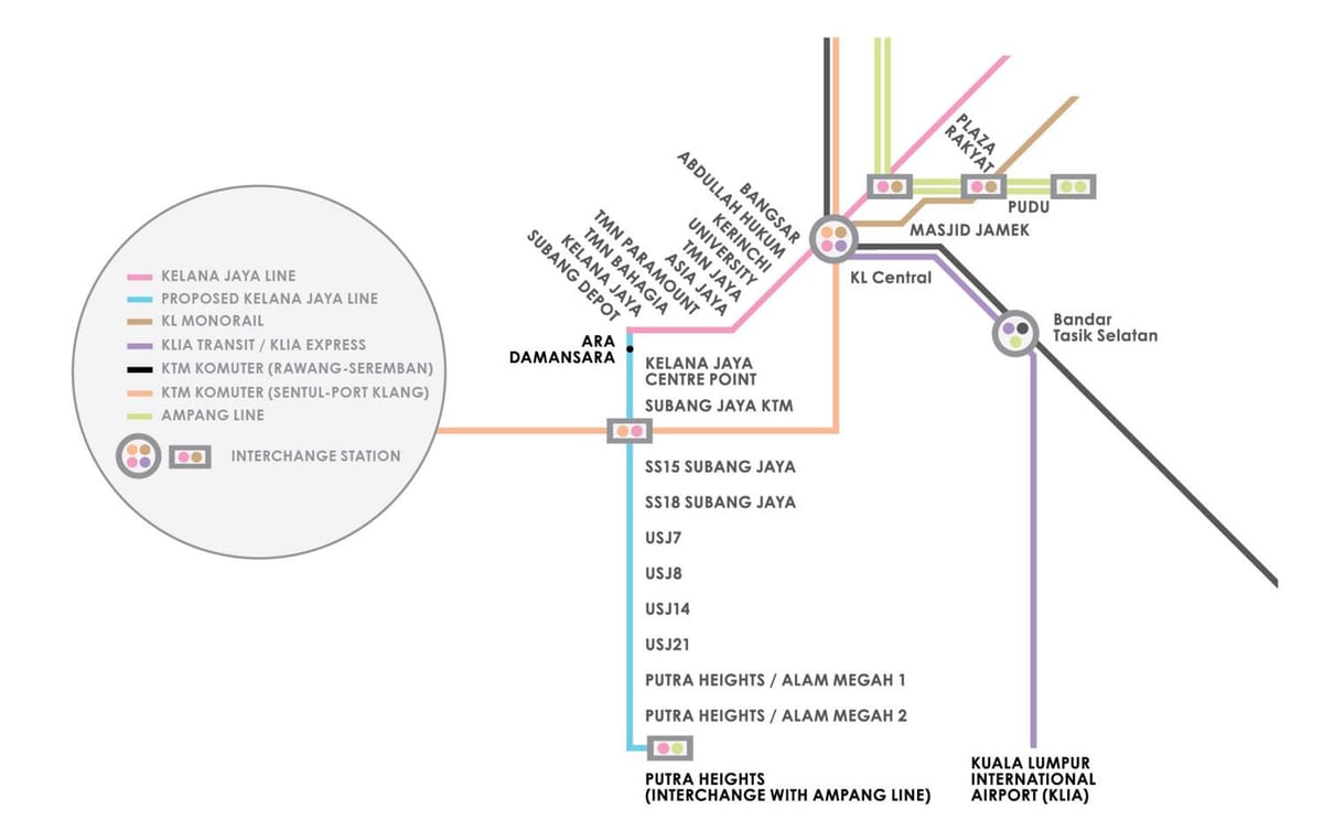 ampang park lrt stacioni hartë