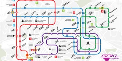 Shkoni kl autobusi i qytetit rrugë hartë