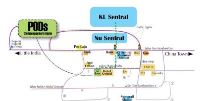 Kuala lumpur stacioni i autobusave në hartë