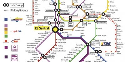 Kuala lumpur transportit hartë