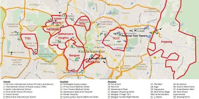 Kuala lumpur zonë të hartës