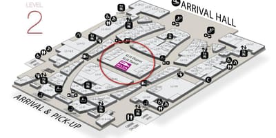 Klia2 mbërritjes hartë