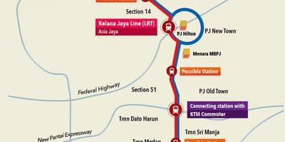 Kelana jaya lrt stacioni hartë