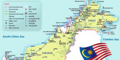Aeroportet në malajzi hartë