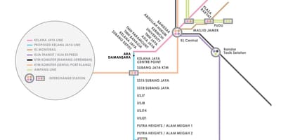 Ampang park lrt stacioni hartë